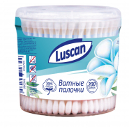Палочки ватные Luscan стакан 200шт/уп Палочки ватные Luscan стакан 200шт/уп